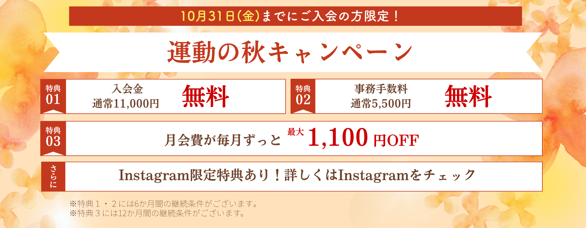 運動の秋キャンペーン